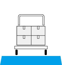 軽量台車の通路